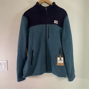 Men’s The North Face Blue Gordon Lyons Full Zip Sweater Jacket Size L
